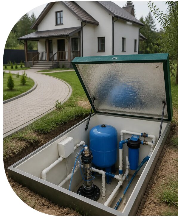Автономное водоснабжение дома в Пыти-Яхах от 152595 р. | АПаруса-Пть